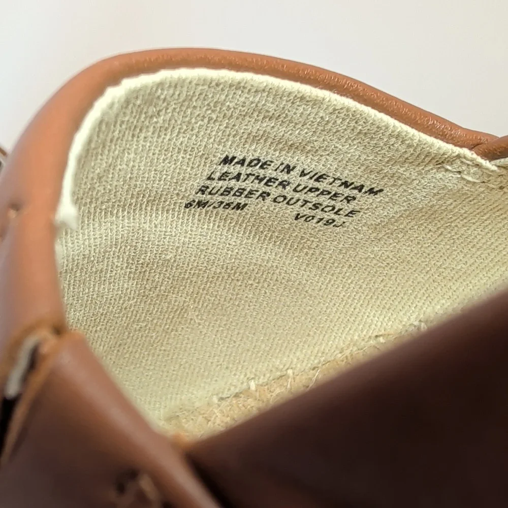 MICHAEL Michael Kors Brown Leather Espadrille Flats Size 6